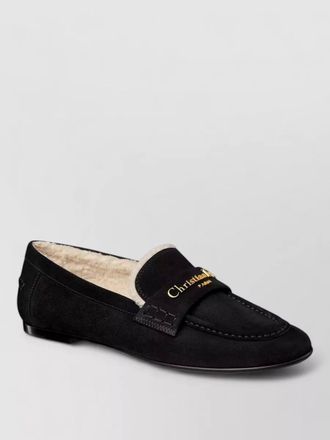 Dior mens loafers round toe suede finish