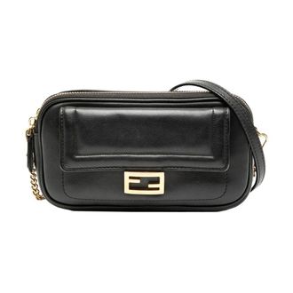 Fendi Pre-owned Leren Camera Tas - Dames - Pre-owned - Zwart - Maat: ONE Size Leer