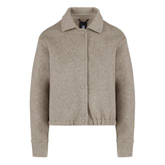 Bomboogie Chaqueta de Lana con Efecto Alpaca - Jackets - Mujer - Beige - 2XL