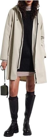 Stutterheim Parkas, female, Beige, Size: S Mosebacke Zip Raincoat