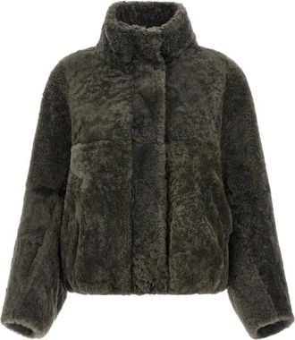 Brunello Cucinelli Lamsvacht Jas - Dames - Jassen - Grijs - S - Jassen