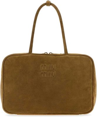 Miu Miu Brown Logo Handbag