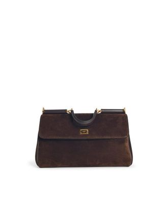 Dolce & Gabbana Sicily Ebony Leather Bag