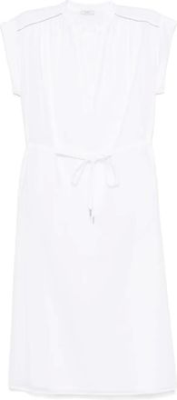 PESERICO Abito midi in cotone - Bianco