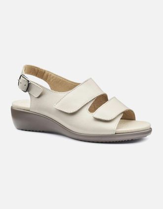 Hotter Womens Easy II Womens Wide Fit Wedge Sandals - White - Size: 4.5