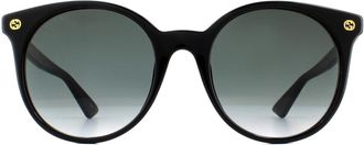 Gucci Round Black Grey Gradient Sunglasses