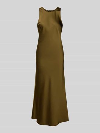 Gestuz Maxikleid mit Rundhalsausschnitt Modell cerina in Oliv, Gr&ouml;&szlig;e 34