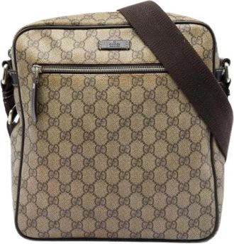 Gucci Pre-owned Crossbody Bag - unisex - Vintage Schoudertas - Beige - ONE Size - Leer - Vintage