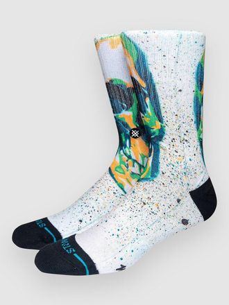 Stance Skull Socks blanco