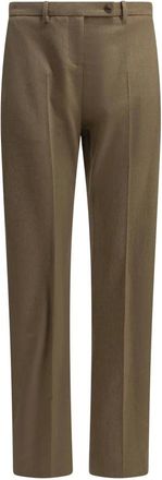 Khaite Hunter Pantalon - Dames - Broeken - Beige - Maat: 2XS Zijde
