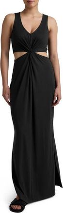 Beyond Yoga Around The World Cutout Detail Maxi Dress in Black at Nordstrom, Size X-Small