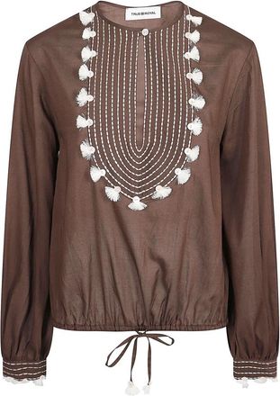 True Royal Blouse - Dames - Blouses - Bruin - XS - Katoen - Overhemden