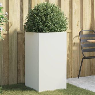 vidaXL Jardinera Acero Blanco 42x38x75 Cm Vidaxl