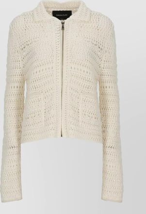 Fabiana Filippi crochet knit cardigan long sleeves sequins