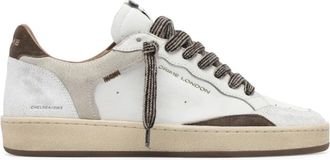 Crime London Schoenen, Heren, Wit, 42 EU, Leer, Chelsea Sneaker