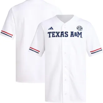 adidas Mens adidas White Texas A&M Aggies Replica Baseball Jersey at Nordstrom, Size Xx-Large