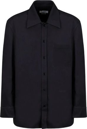 Lanvin Stalen Oversized Cocoon Stijl Shirt - Heren - Casual Overhemden - Grijs - L - Overhemden