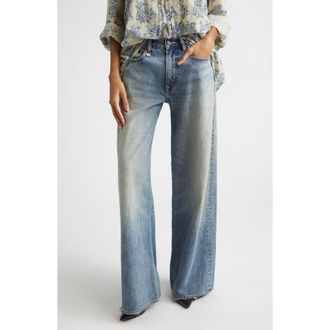 R13 Darcy Flare Leg Jeans in Rivington Blue at Nordstrom, Size 27