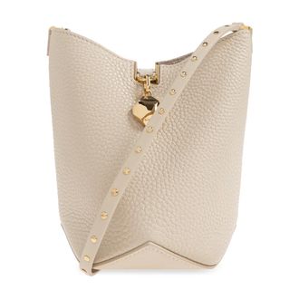 Lanvin Bucket Bags, female, Beige, Size: ONE SIZE Leather Shoulder Bag
