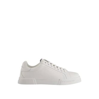 Dolce & Gabbana Schoenen, Heren, Wit, 43 1/2 EU, Leer, Portofino Low-Top Sneakers