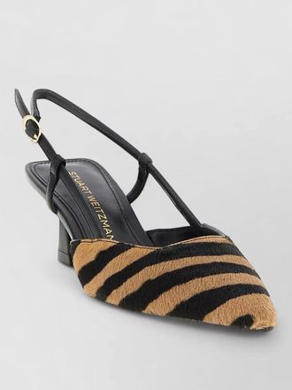 Stuart Weitzman leather slingback mules