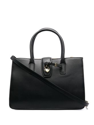 Love Moschino logo-charm tote bag - women - Polyurethane - OS - Black