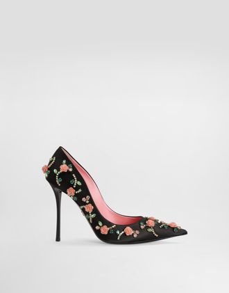 Dolce & Gabbana Satin Pumps With Embellishments - Woman Multicolor 37