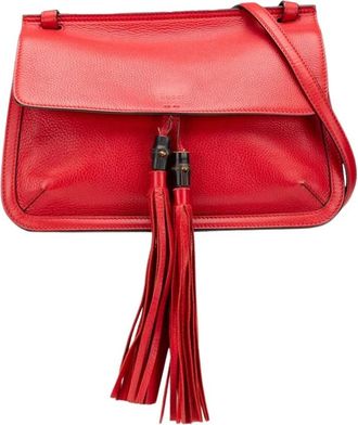 Gucci Pre-owned Leren Schoudertas - Dames - Vintage Schoudertas - Rood - ONE Size - Leer - Vintage