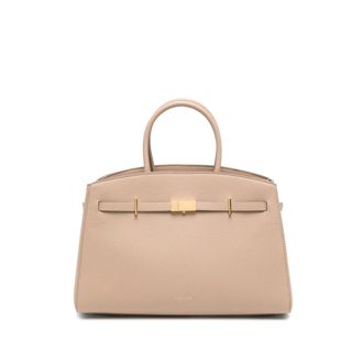 DeMellier Midi Hudson Grained Leather Tote Bag