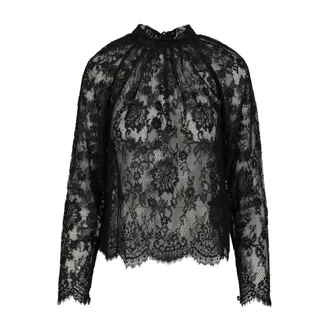 Self Portrait Pf26 Lace Blouse - female - Self Portrait - Blouses - Black - 2XS - Blouses & Shirts