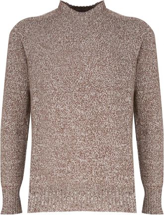 Malo Beige Moulin&eacute; Cashmere Coltrui - Heren - Coltruien - Beige - M - Wol - Truien & Vesten