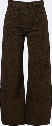 Frame Denim Jeans barrel con stampa leopardata