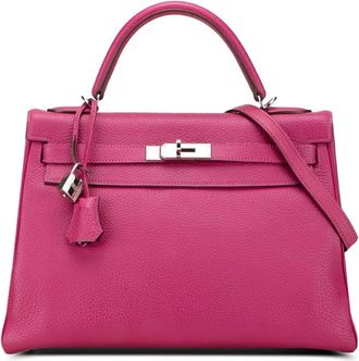 Hermès Borsa a tracolla Kelly II Retourne 32 in pelle Togo 2011 - Rosa