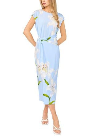 Ted Baker Kaity Floral Clasp Detail Knit Dress in Blue Surf at Nordstrom, Size Small