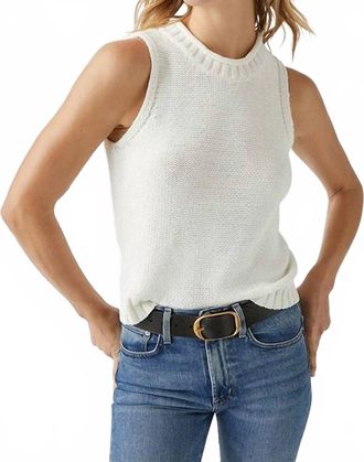 Michael Stars Estelle Sweater Vest In Chalk