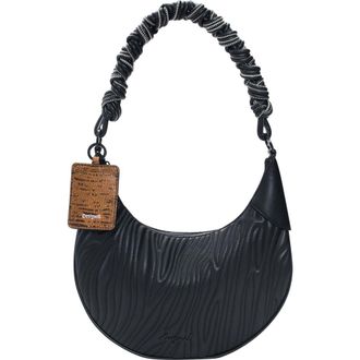 Desigual Wavy Stitch Faux Leather Shoulder Bag in Black at Nordstrom