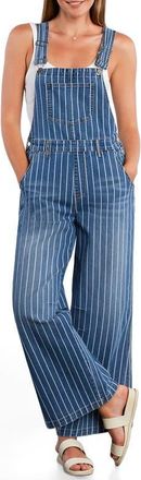 Wash Lab Denim Lucky Denim Overalls in Blue Denim Stripe at Nordstrom, Size X-Small