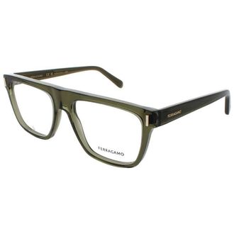 Ferragamo Mens Transparent Rectangular Eyeglass Frames Sf2997