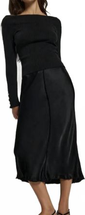 Nation Ltd Lola Bias Midi Skirt In Black