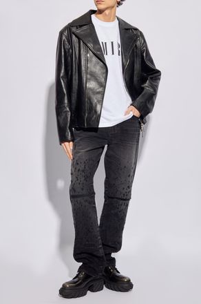 Amiri Straight Leg Jeans, Mens, Black