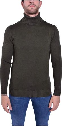 KANGRA Truien & Vesten, Heren, Groen, S, Wol, Zachte wollen coltrui