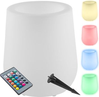 TecTake Vaso luminoso led Luminous Courve Pot con telecomando - Vaso luminoso, vaso rgb, vaso fiori a led
