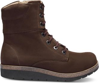 New Feet Schoenen, Dames, Bruin, 40 EU, Leer, Lace-up Boots