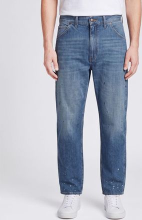 Maison Margiela Jeans straight in denim di cotone con stampa astratta