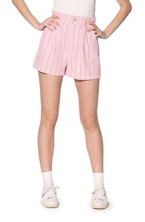 Walter Baker Zach Stripe Cotton Shorts in Uptown Stripe Pink at Nordstrom Rack, Size X-Large