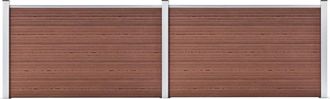 vidaXL Valla De Jard&iacute;n De Wpc Marr&oacute;n 353x106 Cm Vidaxl