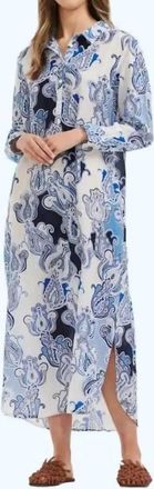 Oneseason Long Gilli Dress In Blue