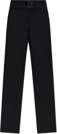 Diesel P-Ersy Broek - Dames - Straight fit broeken - Zwart - M - Wol - Broeken