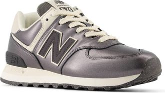 New Balance Sneaker NEW BALANCE WL574, Damen, Gr. 36,5, metallic bro, Leder, Schuhe Sneaker