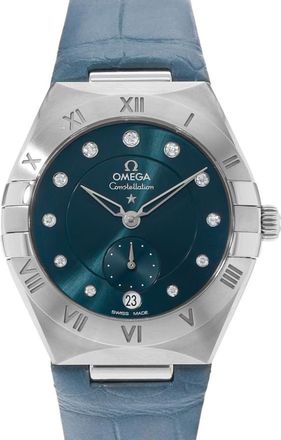 Omega Pre-owned Omega Constellation Diamond Blue Dial Ladies Watch 131.13.34.20.53.001